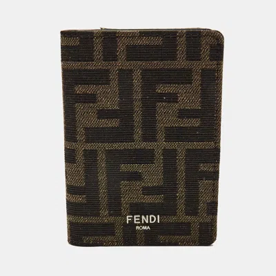 Pre-owned Fendi Brown Zucca Canvas Bifold Card Case