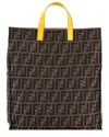 Fendi Brown Zucca Canvas Open Shopping Tote Tall (authentic Pre-loved) In Multi