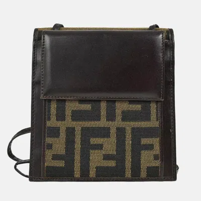 Pre-owned Fendi Brown Zucca Canvas Wallet