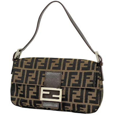 Pre-owned Fendi Brown Zucca Handbag Shoulder Bag ()