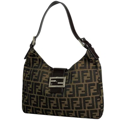 Pre-owned Fendi Brown Zucca Shoulder Bag ()