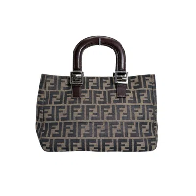 Pre-owned Fendi Brown Zucca Shoulder Bag ()