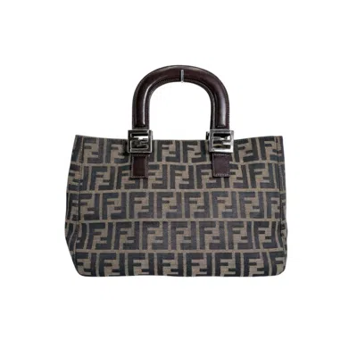 Pre-owned Fendi Brown Zucca Shoulder Bag ()