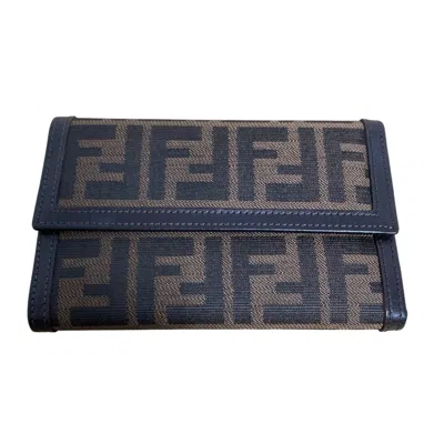 Pre-owned Fendi Brown Zucca Wallet (tri-fold) ()