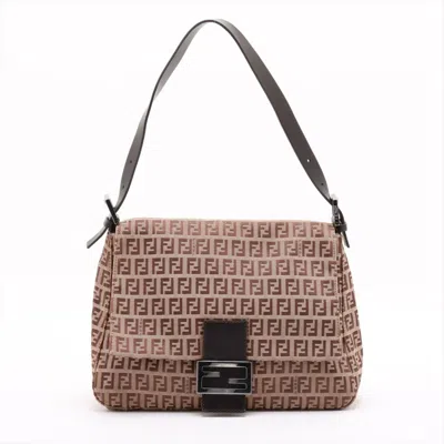 Pre-owned Fendi Brown Zucchino Shoulder Bag ()