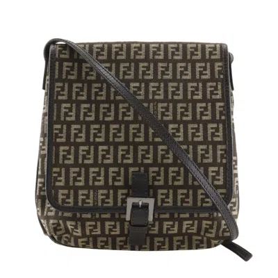 Pre-owned Fendi Brown Zucchino Shoulder Bag ()