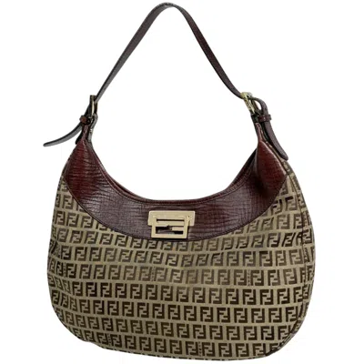 Pre-owned Fendi Brown Zucchino Shoulder Bag ()