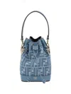 Fendi Ff Bucket Bag In Blue