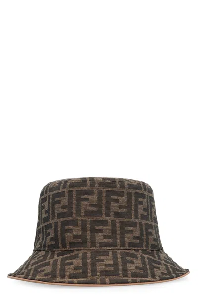 Fendi Bucket Hat In Brown