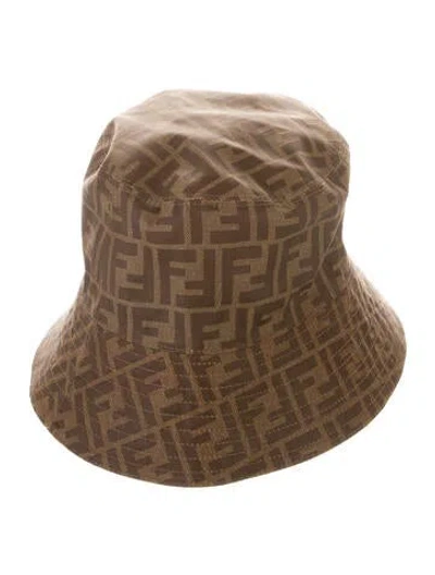 Pre-owned Fendi Bucket Hat In Brown