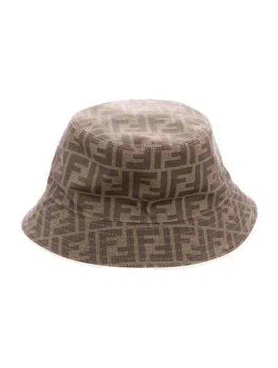 Pre-owned Fendi Bucket Hat In Brown