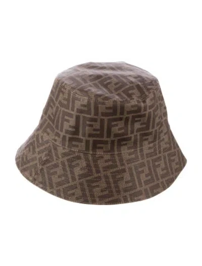 Pre-owned Fendi Bucket Hat In Brown