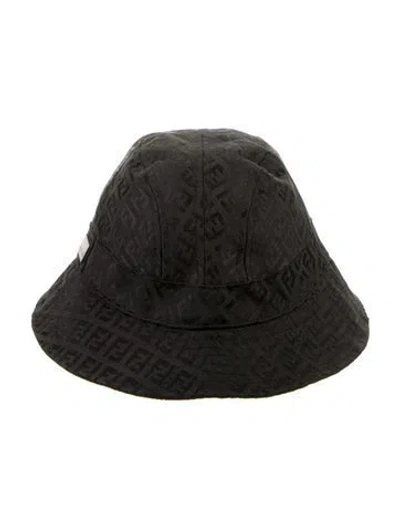 Pre-owned Fendi Bucket Hat Size L In Black