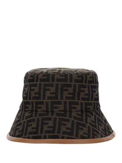 Fendi Bucket Hat In Brown