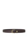 Fendi Adjustable Leather Belt Gold-tone Buckle