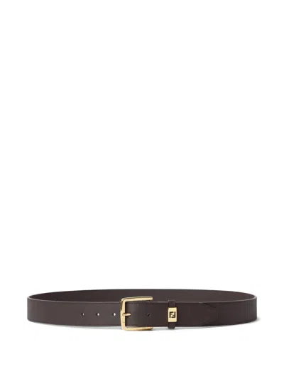 FENDI FENDI BUCKLED BELT WITH FF PLAQUE