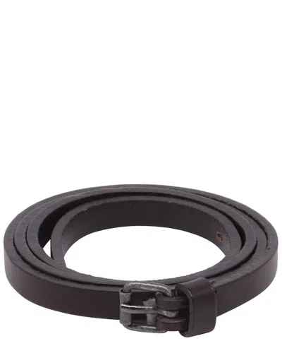 Fendi Buckled Skinny Belt (authentic Pre-loved) In Black