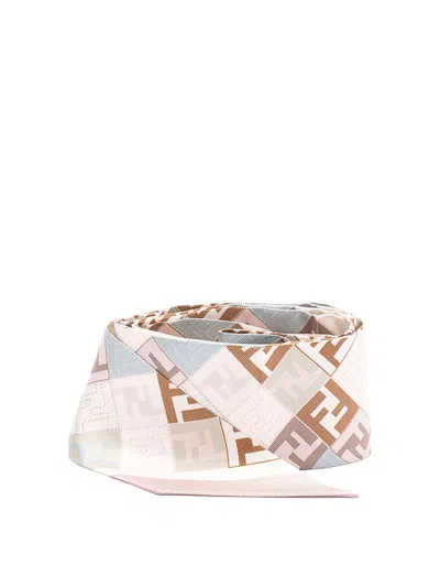 Fendi Micro Ffwrappybandeau In Nude & Neutrals