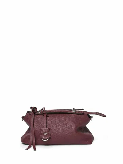 Fendi Burgundy By The Way Selleria Medium Reversible Handbag