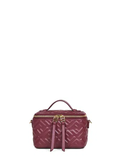 FENDI BURGUNDY FENDI VANITY MINI BAG