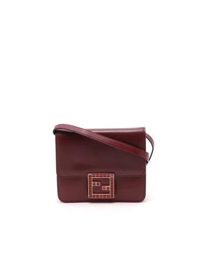 Fendi Burgundy Ff Bag