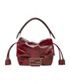 Fendi Burgundy Inlaid Hagfish Leather Mini-bag In Burgundy