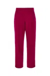 Fendi Trousers Wool Blend Front Crease In Rosso Roma