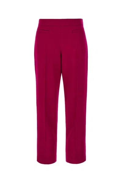 Fendi Burgundy Wool Blend Pant In Rosso Roma