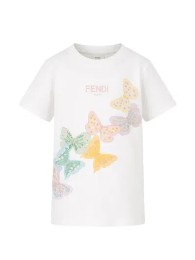 FENDI BUTTERFLY-PRINT T-SHIRT