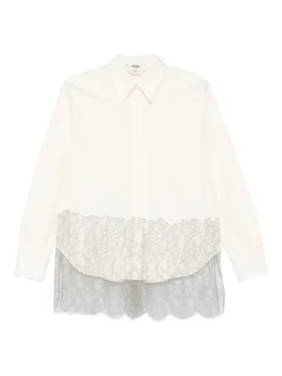 Fendi Button-fastening Shirt In Neutral