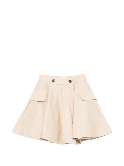 Fendi Kids' Button Pocket Skirt In Pink