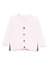 Fendi Button Trim Cardigan In Pink