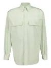 Fendi Button-up Pocket Shirt In Green