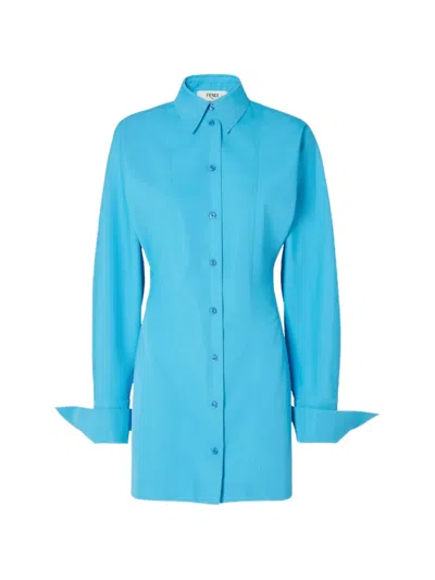 FENDI BUTTONED COLLARED DRESS