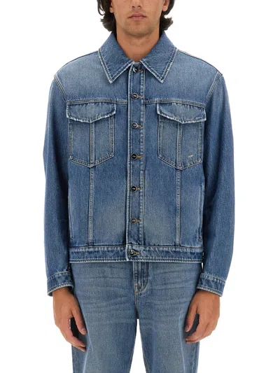 FENDI BUTTONED COTTON DENIM JACKET