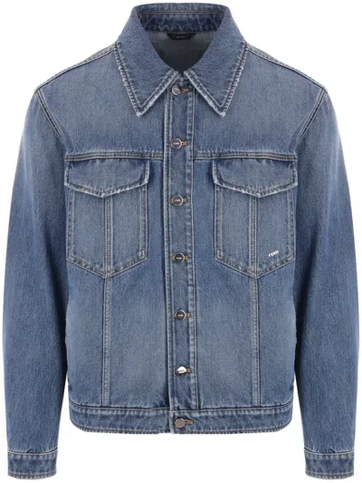 FENDI 搭扣棉牛仔夹克