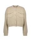 Fendi Buttoned-flap Pocket Fitted Jacket In Gray