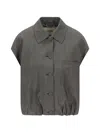 Fendi Buttoned Jacket In Gray