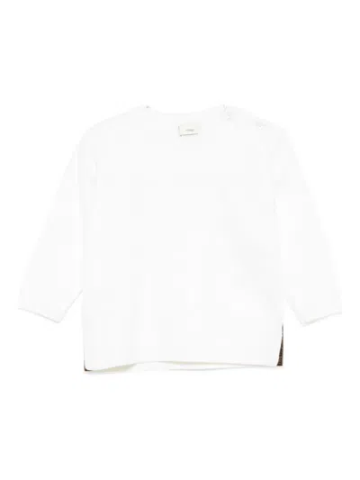 Fendi Babies' Buttoned Jumper In White