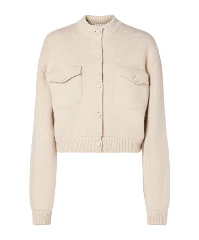 Fendi Button-up Knitted Crewneck Cardigan In Neutral