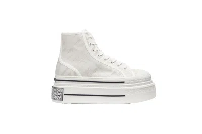 Pre-owned Fendi By Marc Jacobs Domino High-tops White Canvas