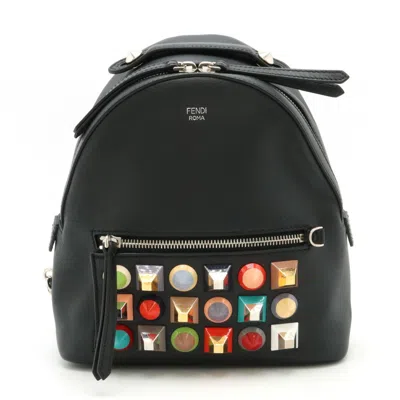 Fendi By The Way Black Leather Backpack Bag ()