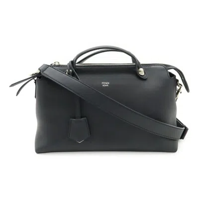 Pre-owned Fendi By The Way Black Leather Handbag Shoulder Bag ()