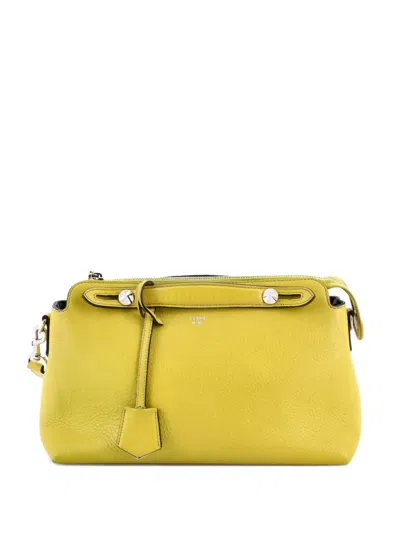 Pre-owned Fendi By The Way Calfskin Medium Satchel In Yellow