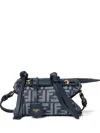 Fendi Soft Mini Shoulder Bag Top Handle Strap In Blue