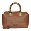 Fendi By The Way Embossed Logo Details Leather Bag