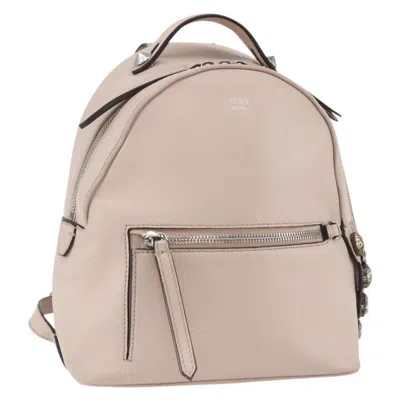 Pre-owned Fendi By The Way Leather Beige Leather Backpack Bag ()