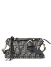 Fendi By The Way Soft Medium Bag In Ff Jacquard With Denim Effect Women In Blue