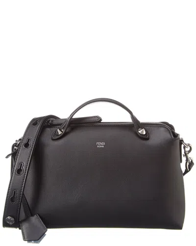 Fendi By The Way Medium Leather Shoulder Bag In Burgundy