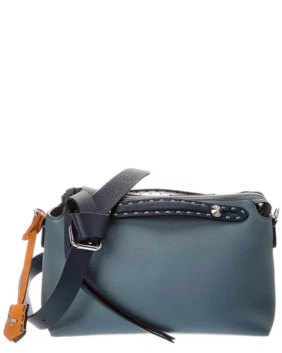 Fendi By The Way Medium Leather Shoulder Bag In Blue